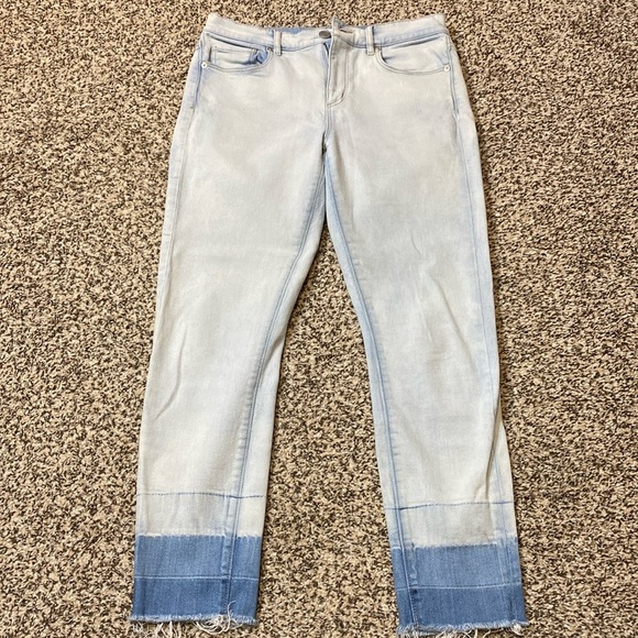 LOFT Modern Skinny Crop Jeans with Frayed Hem - Picture 1 of 7